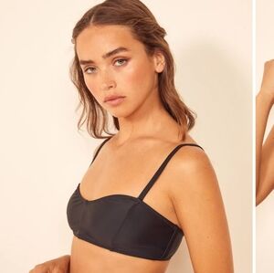 Reformation Bondi Bikini Top Black Size Small